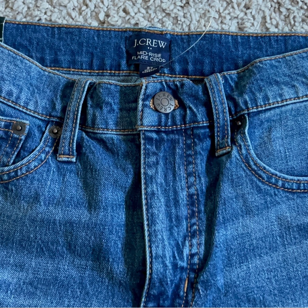 NWT J.Crew Mid Rise Flare Crop Jeans - Picture 5 of 11